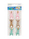 Decorative Wooden Bunny Clothespin 6 Pieces Pom Pom Craft Fun