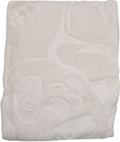 Kamtex Baby Одеяло Детски пелени за пелени Велур Бежов 100x115см.