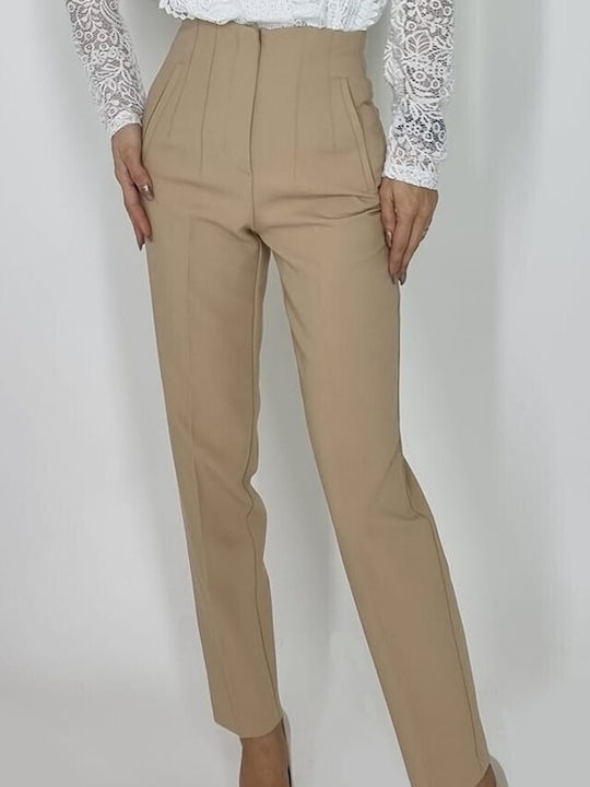 Dama Talie înaltă Tesatura Pantaloni cu Croială...