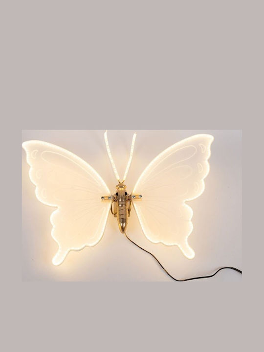 Illuminated Christmas Figure Butterfly White Height 60cm Hanging