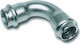 Cot Sanha-nirosan-stahl Inoxidabil D90° D64sanha