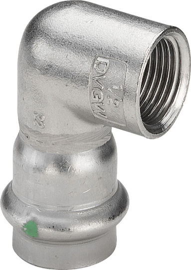 Pipe Elbow 90° Z Sc 18 X 1/2 Stainless Steel Rustproof Polished Connector Pipes