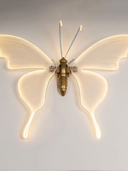 Illuminated Christmas Figure Butterfly White Height 100cm Hanging