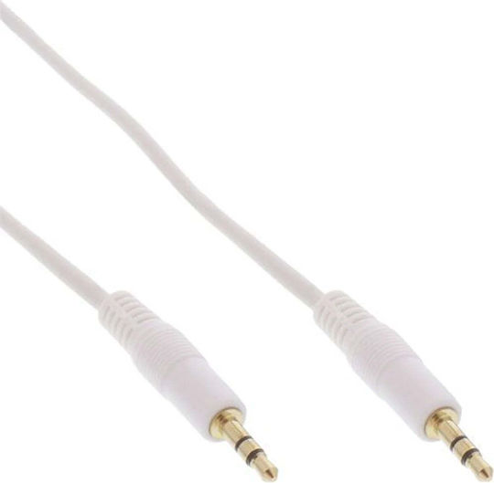 InLine InLine 3.5mm Jack Cable - 3.5mm Male to 3.5mm Male White 1.5m with Gold Plated Terminals