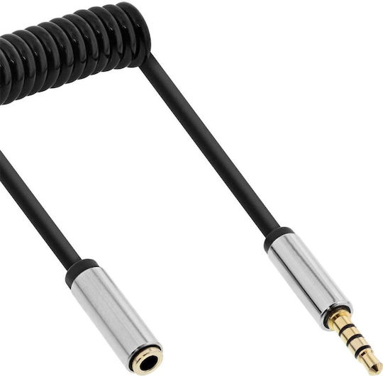 InLine Audio Cable 3.5mm Male - 3.5mm Female Silver 1m 99281
