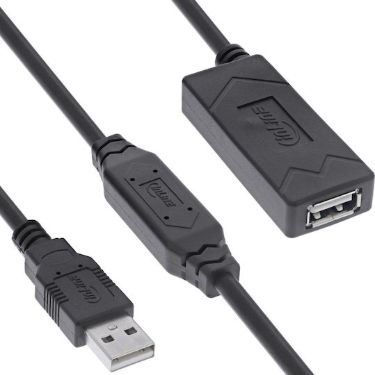 Manhattan USB 2.0 Cable USB-A Male - USB-A Female Black 25m