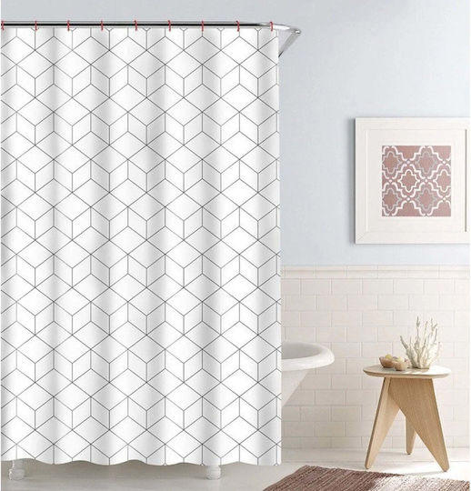 Domoletti Shower Curtain 180x180cm Beige