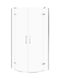 Cersanit Cabinet Duș Semicirculară cu Glisare Ușă 80x80x195cm Chrome