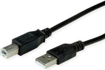 Roline USB 2.0 Kabel USB-A-Stecker - USB-B-Stecker Schwarz 0.8m