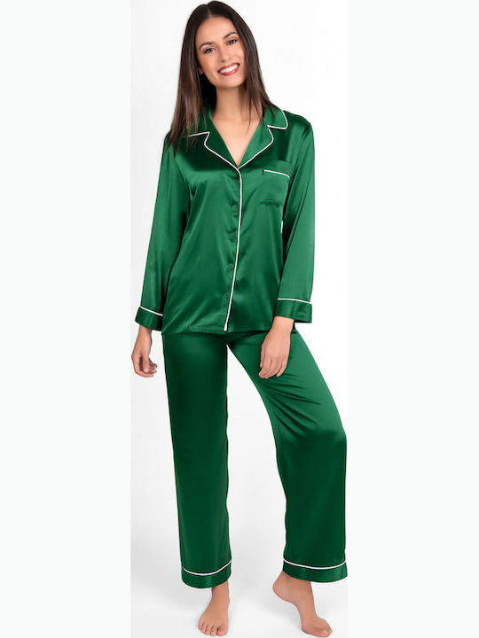 Pen-ky Winter Women's Pyjama Set Green