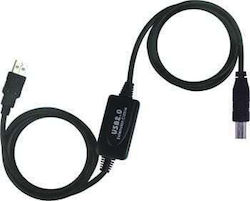 PremiumCord USB-Kabel USB-A 20 m Schwarz