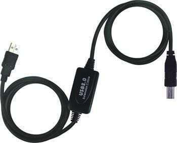 PremiumCord USB Кабел USB-A 20 M Черен KU2REP20AB
