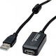 Καλώδιο Usb Secomp Value Καλώδιο Επέκτασης Usb 2.0 Ενεργό Επαναλήπτη Μαύρο 5 M