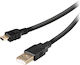 Vivanco Data Cable USB 2.0 to Mini USB Length 1.8m Black