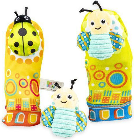 Bali Bazoo Baby Rasseln Socken Handgelenk Rassel Green Beetle Bee