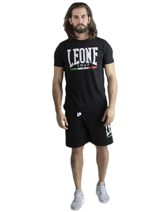 Σετ Κοντομάνικο Μπλουζάκι Σορτσάκι Leone Vintage Flag Lsm1247 Black