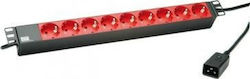 Bachmann Power Strip 19"" 1U 9x Sockets Black