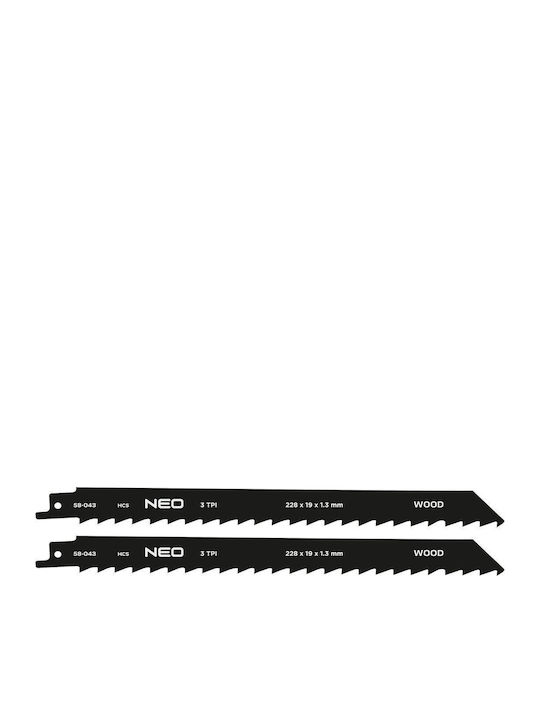 Reciprocating Stichsägeblatt Hcs 228 X 19 X 1.3 Mm 3tpi Set 2 Stück