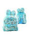 Plush Backpack Gold Stars Kids Blue