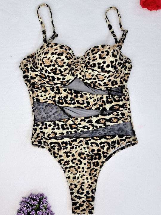 Ολόσωμο Μαγιό Push Up Animal Print Animal Print