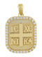 Kiriakos Gofas Pendant Kids Talisman Double Sided Konstantinato made of Gold 9K KN374