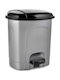Berilo Plastic Waste Bin with Pedal Grey 21L