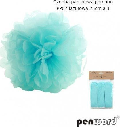 Polsirhurt Paper Pom Pom Light Blue 25cm Pp06