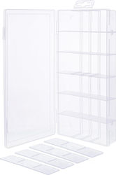 Kleine Teile Box 18 Fächer Maße 207x110x27mm Transparent Kleine Teile Box 18 Fächer Maße 207x110x27mm Transparent