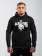 Sweatshirt with Hood Black, White, Red