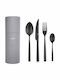 Verlo Black Stainless Steel 24 Pieces Cutlery Set