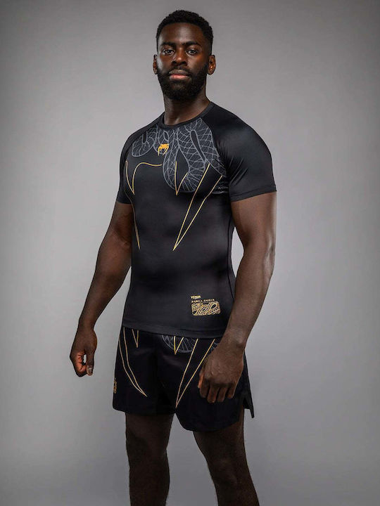 Venum Short Sleeve Shirt VENUM-05749-109 for Jiu-Jitsu / MMA Black