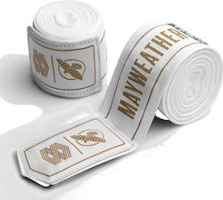 Bandaje Hayabusa Mayweather 180” Stretch pentru Mâini Alb Auriu