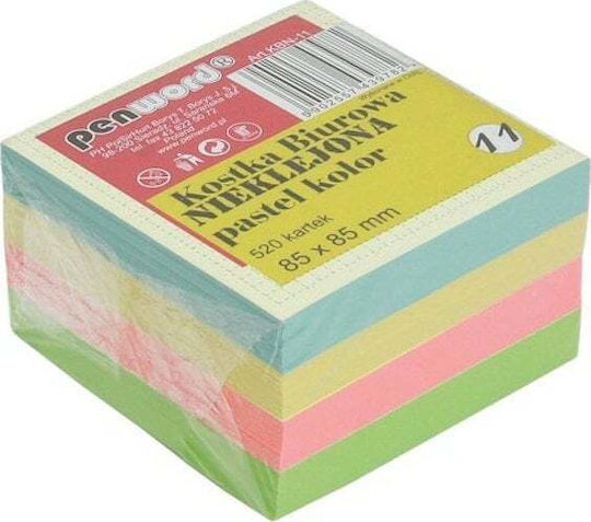 Polsirhurt Memo Pad Without Glue 520 Sheets 85x85x50mm Pastel Kbn-11