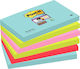 Post-it Sticky Notes Post-it Super Sticky 655-6ss-mia 76x127mm 6x90 Sheets Palette Miami