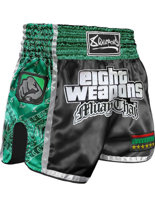 Σορτσάκια Muay Thai 8 Weapons West Coast Black Green