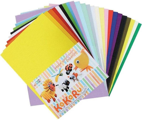 Penword A4 Corrugated Cardboard 24 Sheets Mix
