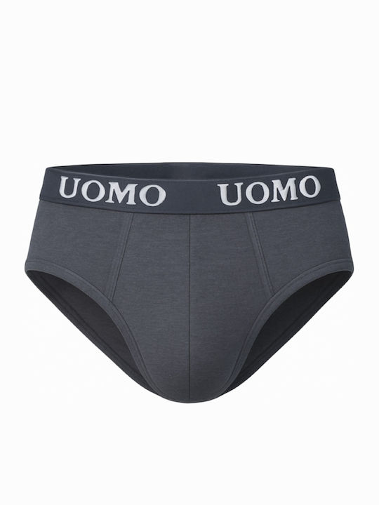 Uomo Herren Slips Gray 1Packung