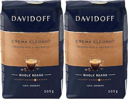 Davidoff Whole Bean Coffee 2x Crema Elegant 500 G