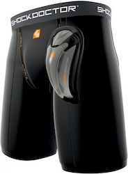 Детски Протектор за Слабини Shock Doctor Power Compression Shorts Bio-flex Cup Черен