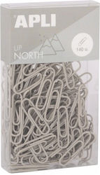 Apli Up North Round Paper Clips 28mm 140 Pcs Box Hanger Gray
