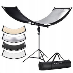 Studio Photography Reflector 4-in-1 U-shaped Curved 180x60cm + K&f Tripod Stand Kf18.0012 Curved Reflectors Studio Photography Reflector 4-in-1 U-shaped Curved 180x60cm + K&f Tripod Stand Kf18.0012 Curved Reflectors