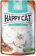 Happy Cat Wet Food for Adult Cats in Pouches with Meat, Chicken and Salmon 85gr