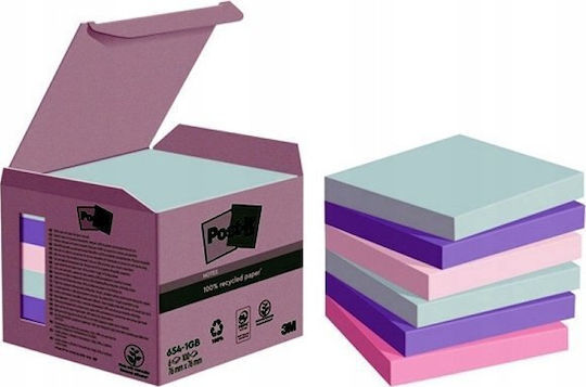 Post-it 3m Οικολογικά Αυτοκόλλητα Χαρτάκια Post-it Nature Παστέλ 76x76mm 6x100 Φύλλα