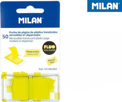 Milan Χαρτάκια σε Κύβο Κίτρινα 4.5x2.5εκ. Σετ 50τμχ