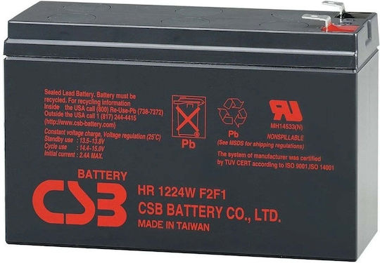 CSB Μπαταρία UPS με Χωρητικότητα 5.8Ah και Τάση 12V HRL1225WF2 1τμχ