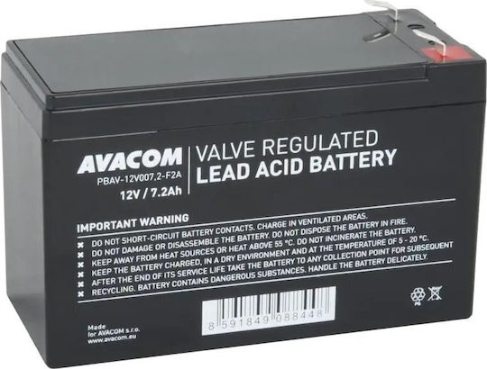 Avacom UPS Battery with Capacity 7.2Ah and Voltage 12V 1pcs