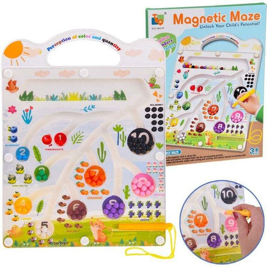 Magnetic Puzzle Board Maze Learning Colors Counting Za5741