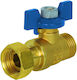 Mini Ball Valve 1/2 Swivel Nut X 1/2 Blue