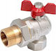 Perfexim Pha-010 Сферичен Кран С Винт Pn30 3/4 Червена Дръжка