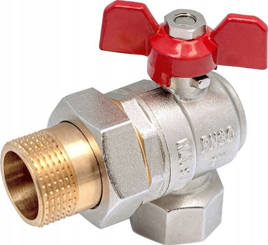 Perfexim Pha-010 Сферичен Кран С Винт Кат.вида Pn30 1 Червена Дръжка